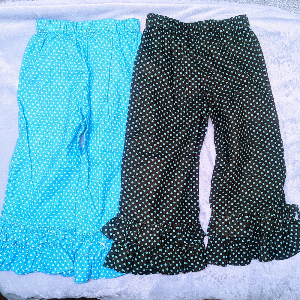 Smockadot Kids 3T corduroy ruffle pants (2 pair)